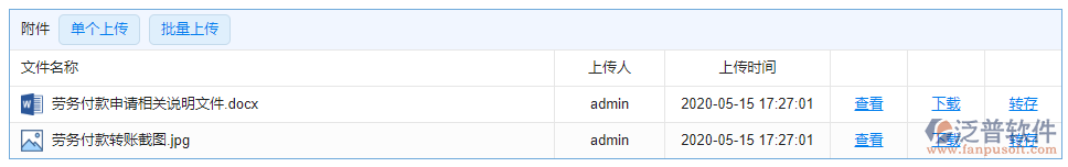 勞務(wù)付款附件