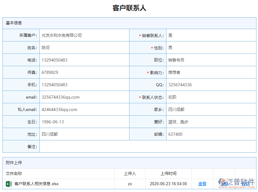 客戶聯(lián)系人