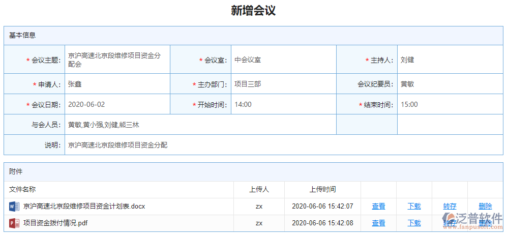 新增會(huì)議詳情