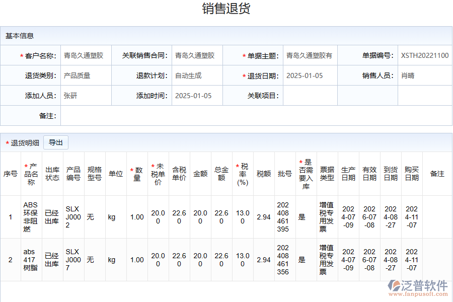 銷(xiāo)售退貨管理軟件的作用有哪些