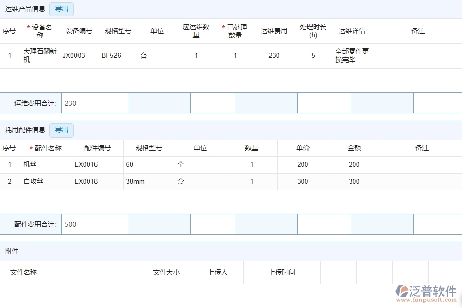 泛普軟件-設(shè)備安裝工程企業(yè)管理系統(tǒng)中的售后派工單的亮點(diǎn)