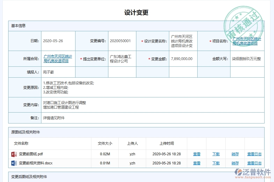 泛普軟件電力工程項目管理系統(tǒng)在設(shè)計變更管理中的作用