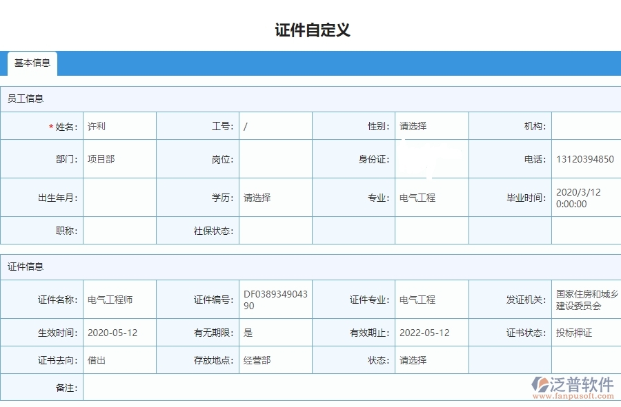 系統(tǒng)在證件自定義列表中的管控點(diǎn)及作用