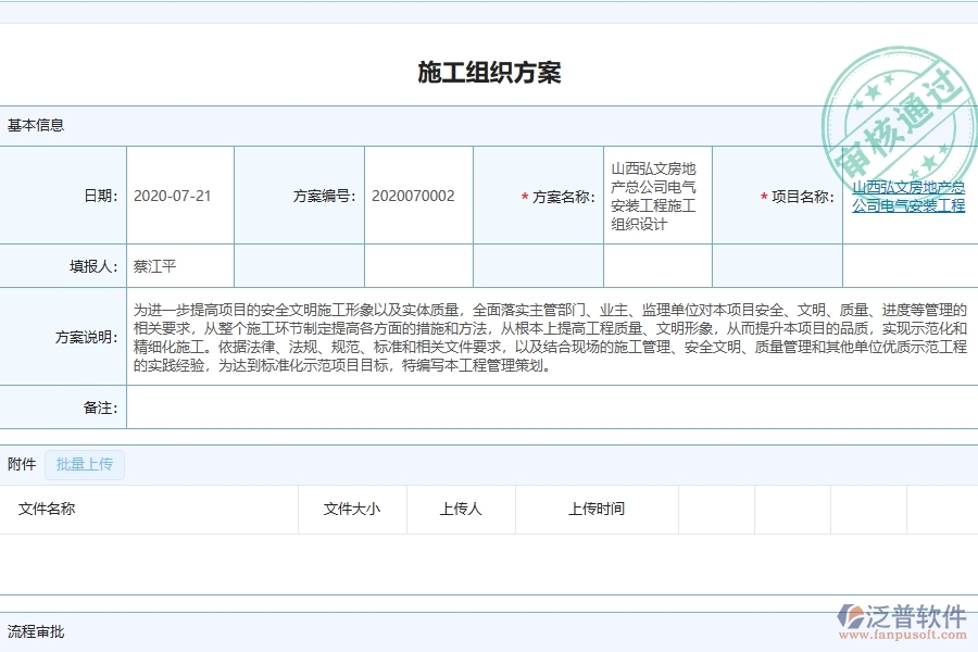 泛普軟件安裝工程企業(yè)管理系統(tǒng)如何有效提升企業(yè)中的施工組織方案