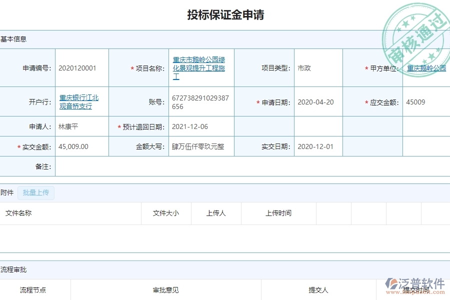 泛普軟件-市政工程項(xiàng)目管理系統(tǒng)在投標(biāo)保證金匯總表中的好處