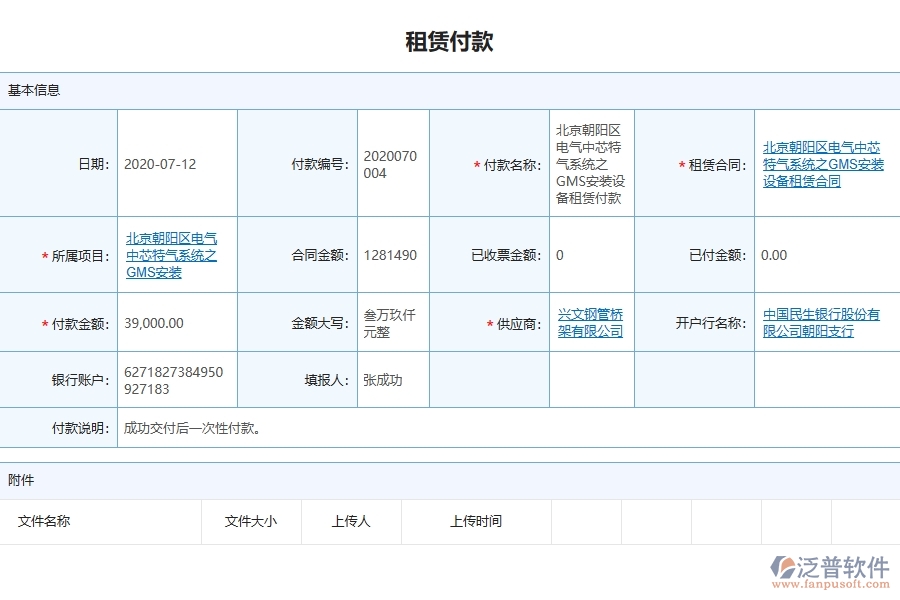 系統(tǒng)中租賃付款的核心功能