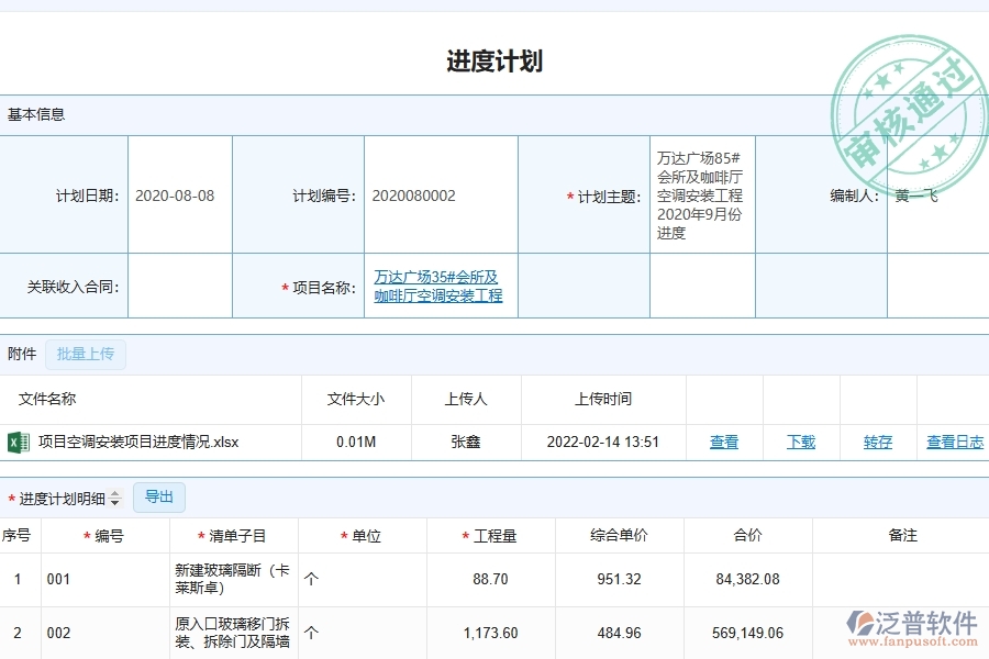 系統(tǒng)在施工進度計劃中的管控點及作用