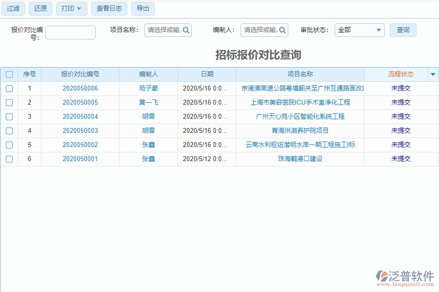 泛普軟件電力工程企業(yè)管理系統(tǒng)在招標(biāo)報(bào)價(jià)對(duì)比管理中的亮點(diǎn)