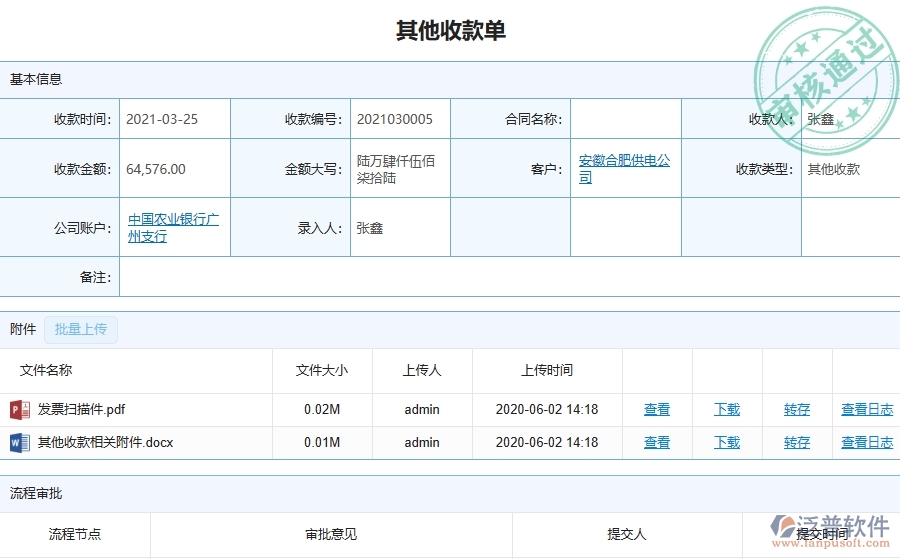 設(shè)備安裝工程項(xiàng)目企業(yè)管理系統(tǒng)在其他收款單中的注意事項(xiàng)