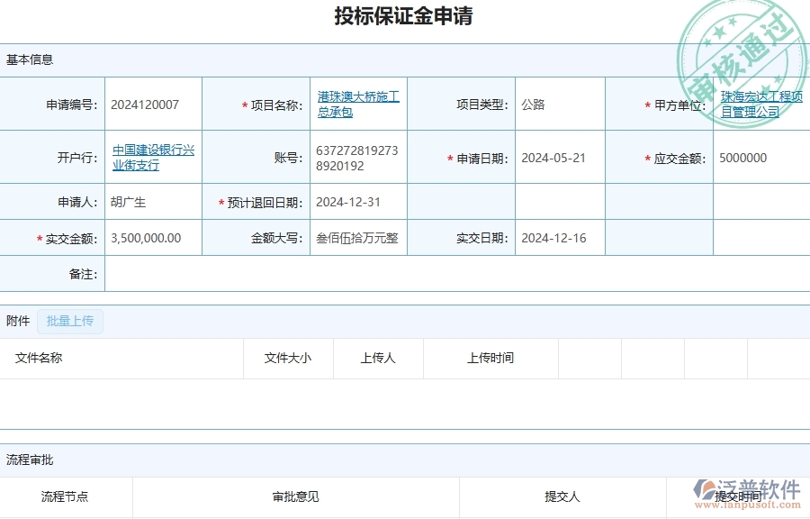 三、泛普軟件-公路工程管理系統(tǒng)中投標(biāo)保證金申請(qǐng)的注意事項(xiàng)