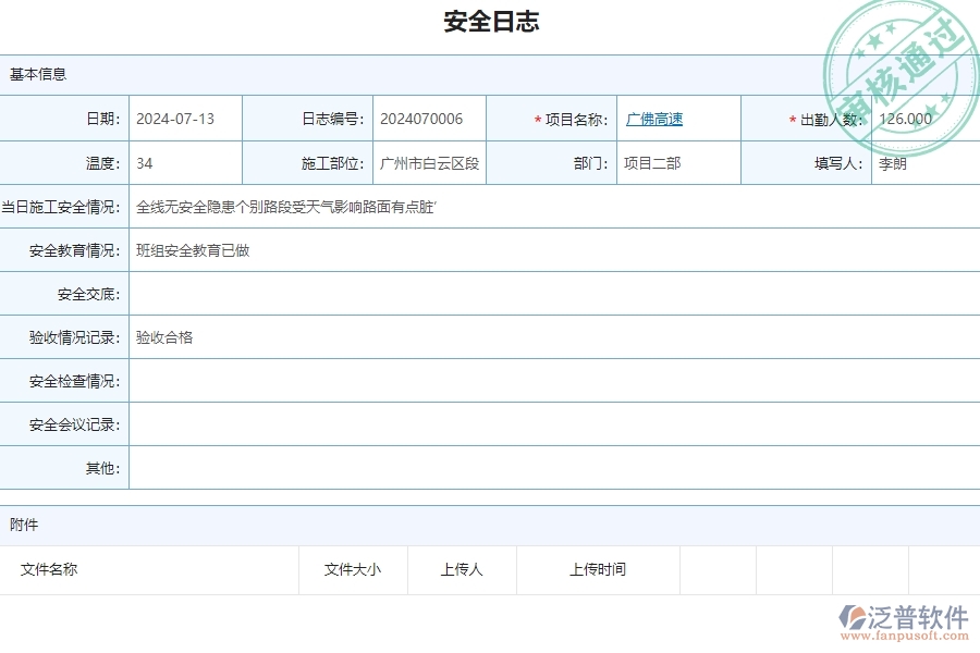 四、泛普軟件-公路工程管理系統(tǒng)在安全日志查詢中的應(yīng)用場景