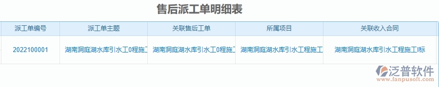 二、泛普軟件-園林工程售后派工單明細(xì)表能為企業(yè)帶來什么價(jià)值