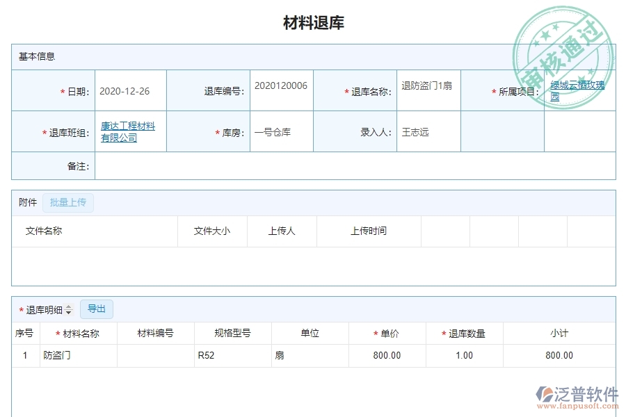 泛普軟件-幕墻工程企業(yè)管理系統(tǒng)如何有效提升企業(yè)中的材料執(zhí)行情況報表(按項目