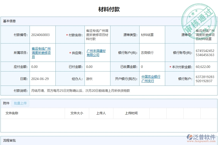 泛普軟件-幕墻工程項目管理系統(tǒng)在材料付款列表中的作用