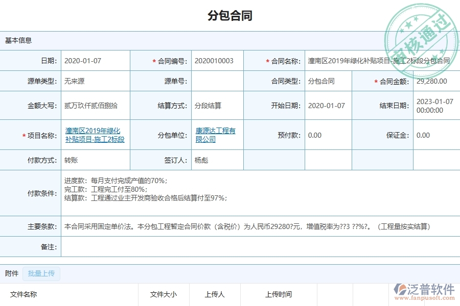 泛普軟件-市政工程管理系統(tǒng)中進(jìn)度款申報(分包)的應(yīng)用場景