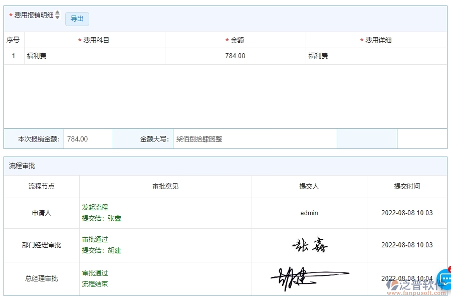 四、泛普軟件-幕墻工程管理系統(tǒng)在費用報銷中的解決方案