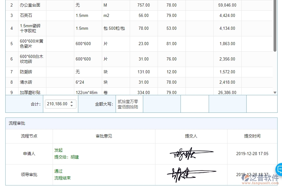 四、使用泛普軟件-幕墻工程庫存期初列表管理系統(tǒng)的好處