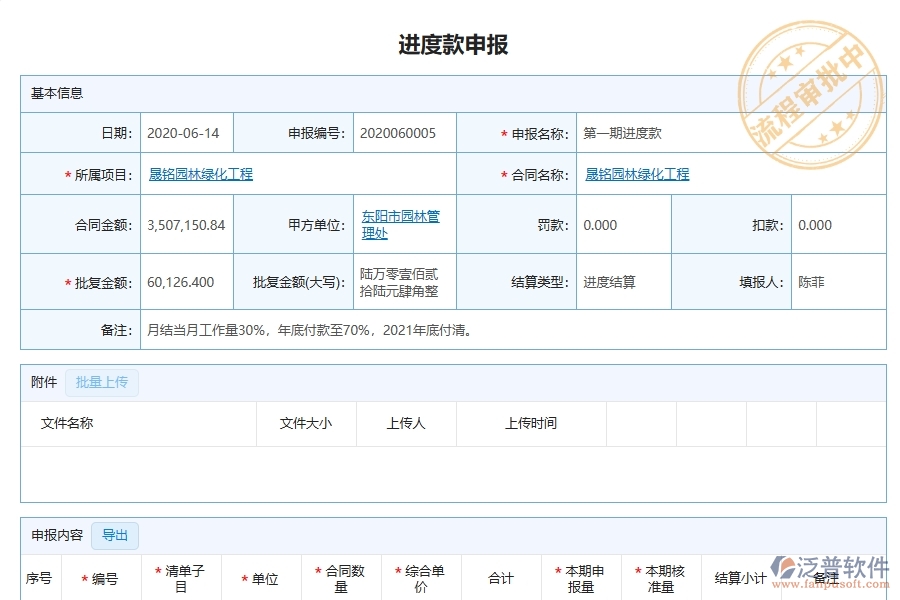 園林工程企業(yè)上了系統(tǒng)之后，給進(jìn)度款申報(bào)帶來(lái)了哪些好處