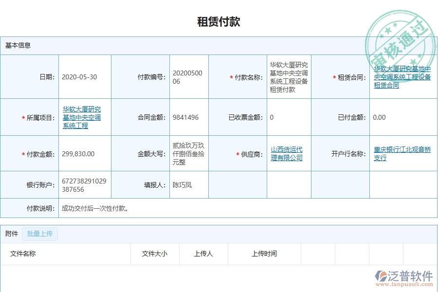 四、泛普軟件-幕墻工程企業(yè)管理系統(tǒng)中租賃付款列表的優(yōu)點與缺點