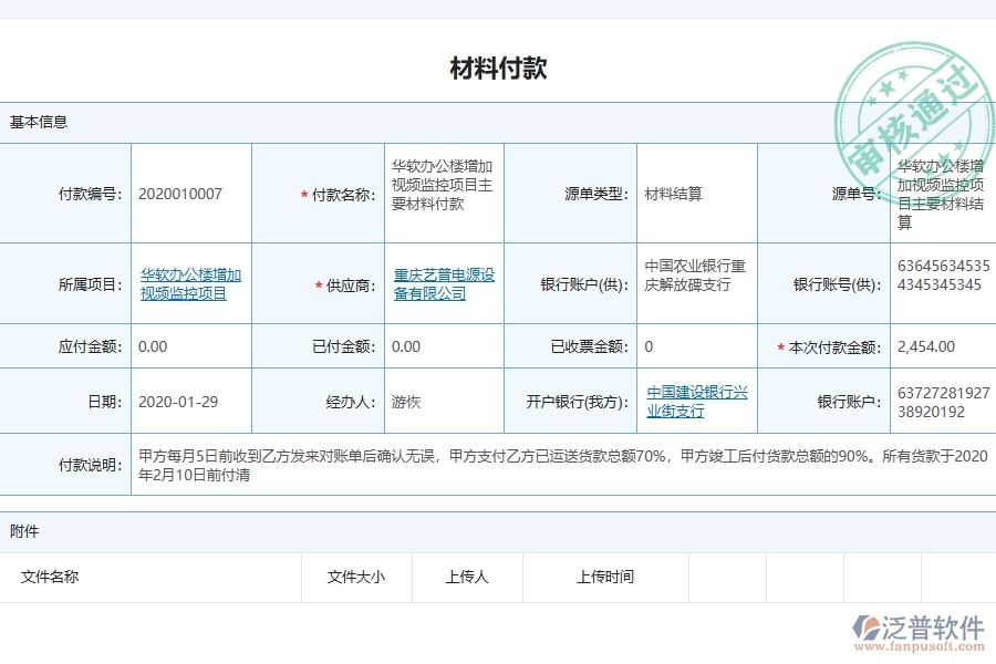 泛普軟件-弱電工程企業(yè)管理系統(tǒng)中項目總成本統(tǒng)計表的管控點及作用