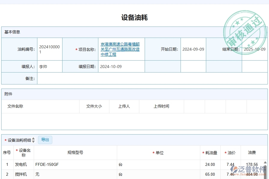 泛普軟件-設(shè)備油耗為公路工程企業(yè)提供了哪些方面的應(yīng)用價(jià)值