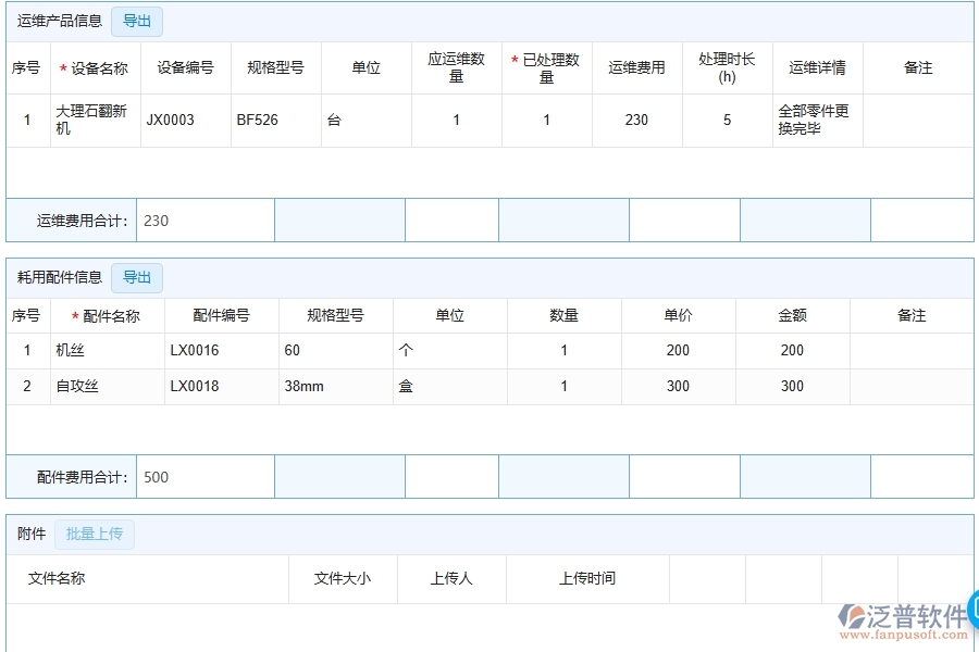 四、泛普軟件-園林工程企業(yè)售后處理單列表的重要性