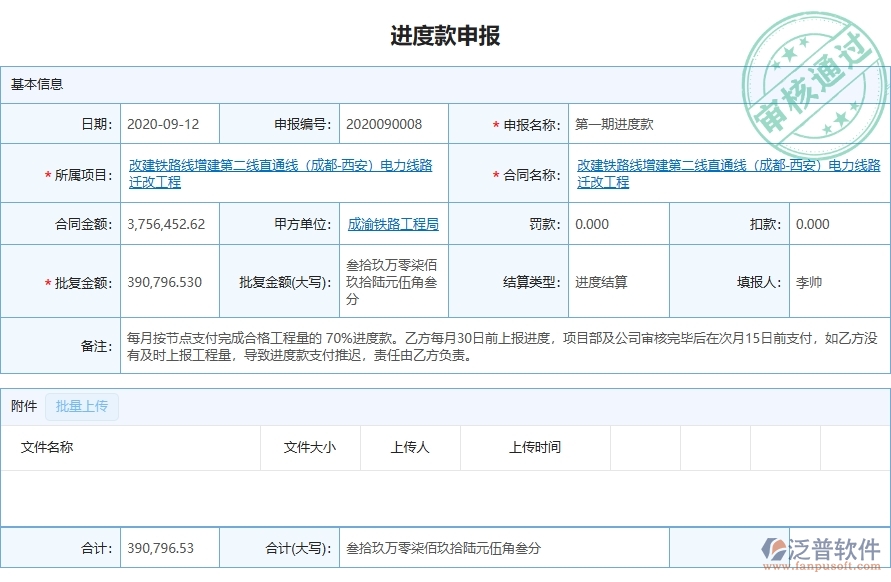 三、泛普軟件-弱電工程系統(tǒng)對企業(yè)進度款申報列表管理的價值