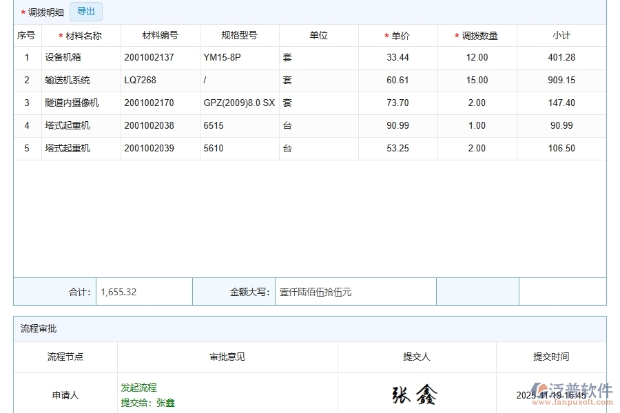 泛普軟件-路橋工程企業(yè)管理系統(tǒng)如何有效提升企業(yè)中的材料調(diào)撥