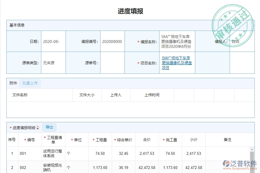 泛普軟件-機電工程管理系統(tǒng)在進度報表中的解決方案