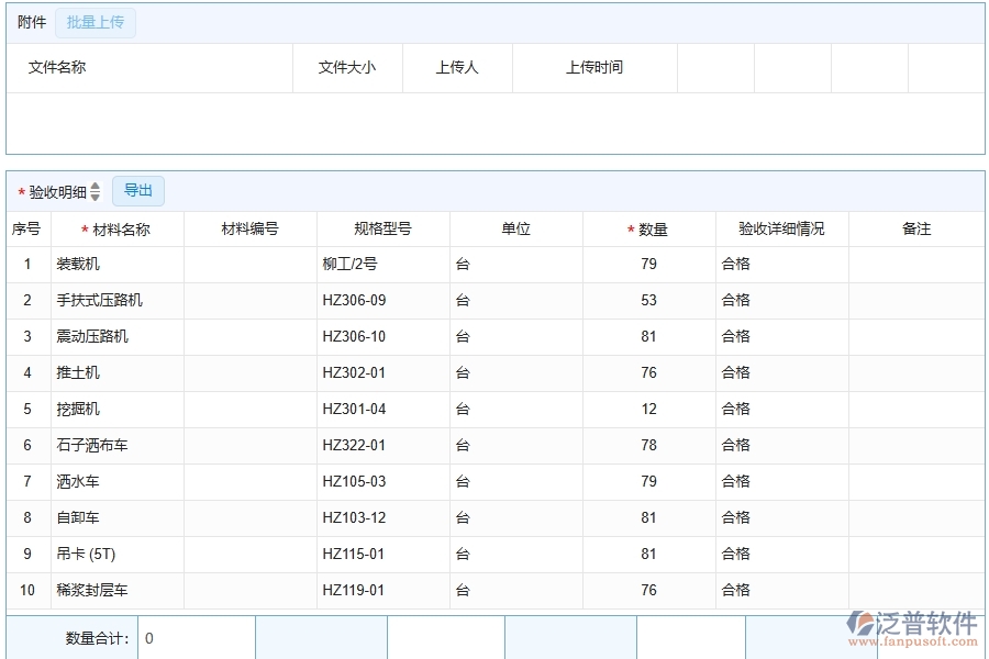 泛普軟件-公路工程管理系統(tǒng)中材料驗收列表填寫的注意事項