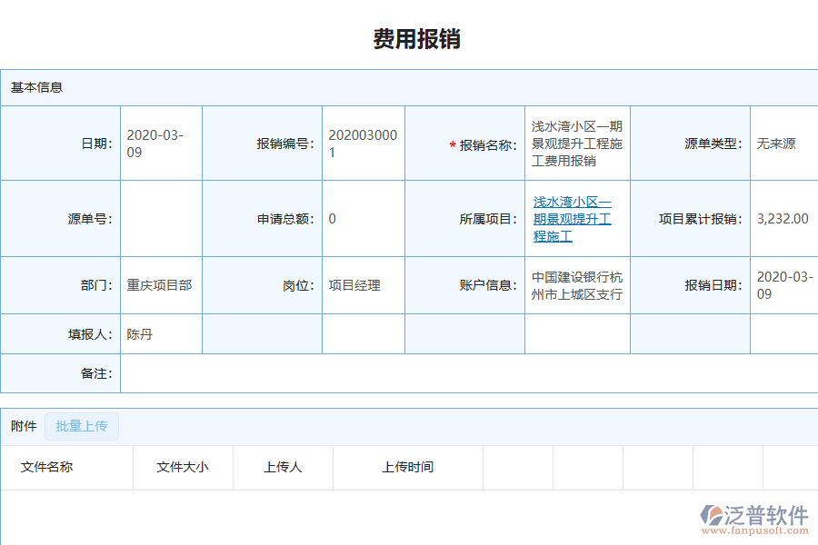 泛普軟件-園林工程企業(yè)管理系統(tǒng)如何有效提升企業(yè)中的下屬費(fèi)用報銷管理