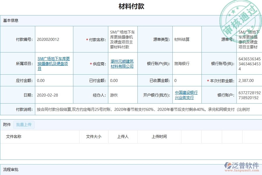 三、泛普軟件-機(jī)電工程企業(yè)在材料付款中需要注意哪些問題