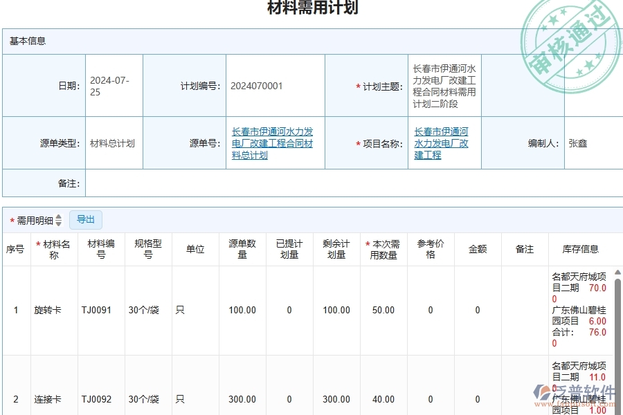 三、泛普軟件-幕墻工程企業(yè)管理系統(tǒng)中材料需用計(jì)劃的的框架設(shè)計(jì)思路