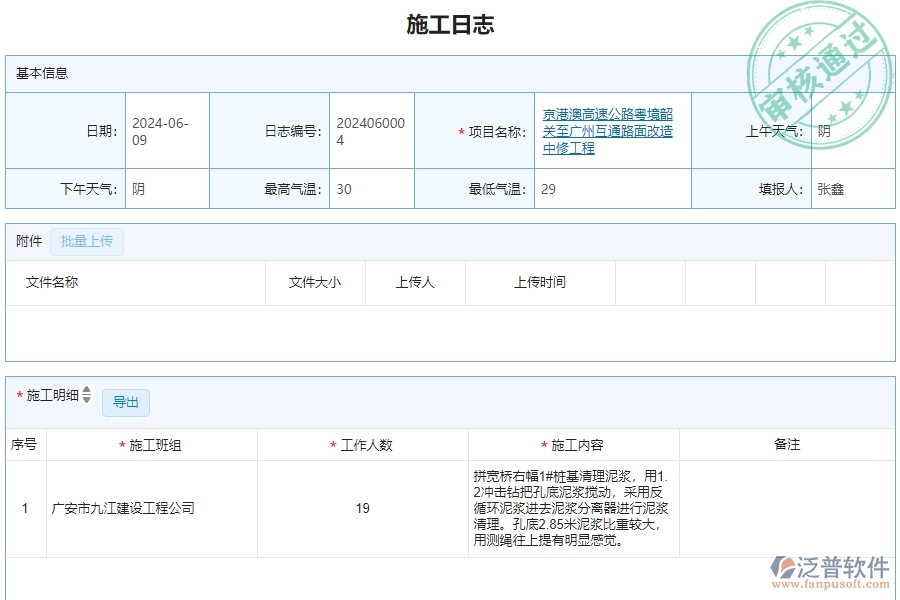 三、泛普軟件-公路工程行業(yè)業(yè)管理系統(tǒng)中施工組織方案查詢管理的亮點(diǎn)