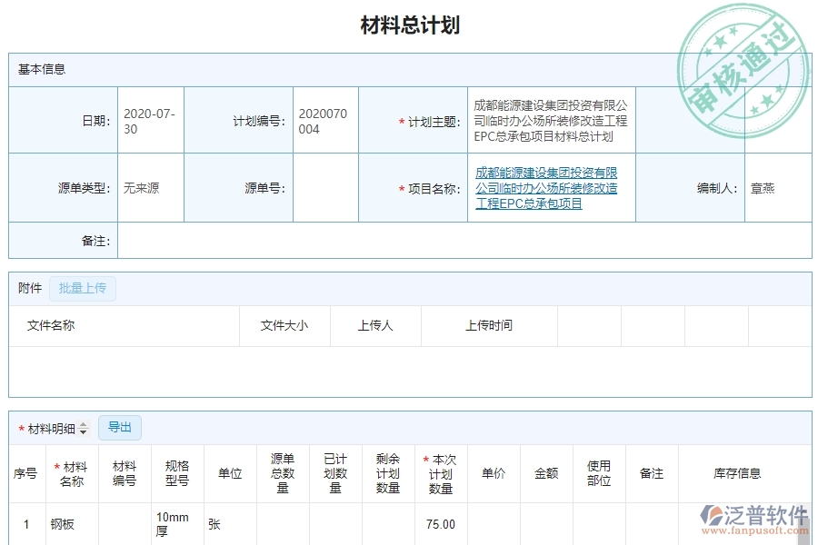 泛普軟件-機(jī)電工程企業(yè)管理系統(tǒng)的材料計(jì)劃為工程企業(yè)帶來八大管理革新