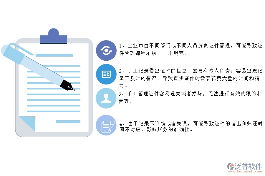 沒有使用系統(tǒng)之前，園林工程企業(yè)在證件借出列表的時候會遇到哪些問題