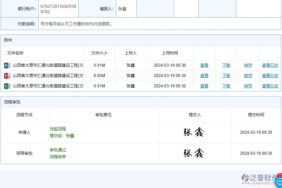 泛普軟件-路橋工程企業(yè)管理系統(tǒng)中租賃付款的主要功能