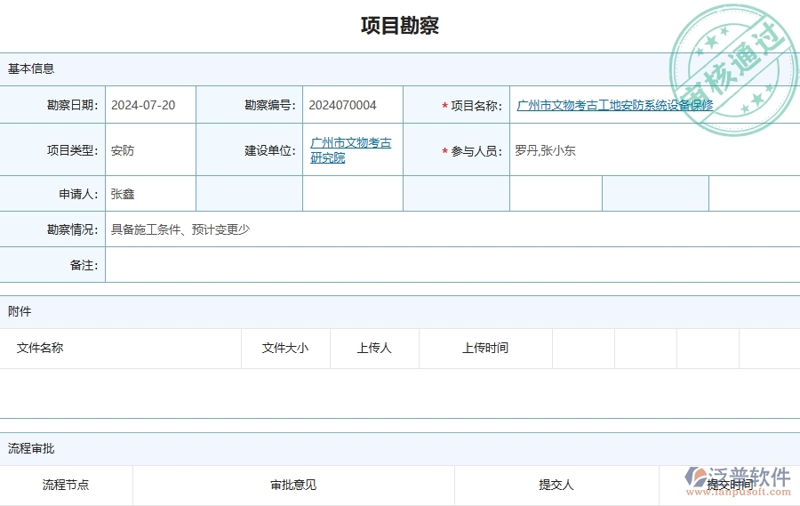 三、泛普軟件-安防工程企業(yè)管理系統(tǒng)中項(xiàng)目勘察列表優(yōu)點(diǎn)與缺點(diǎn)