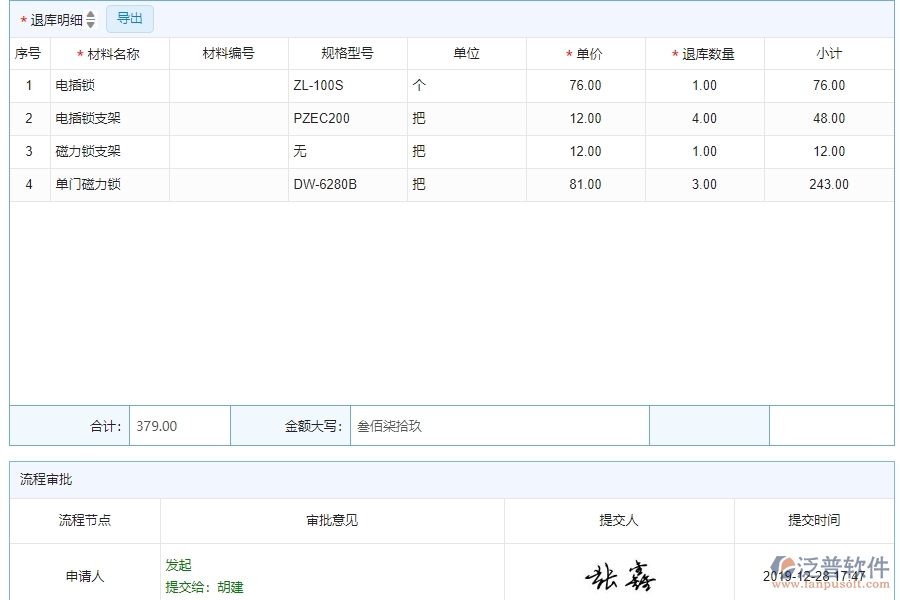 四、泛普軟件-安防工程系統(tǒng)中材料退庫(kù)明細(xì)查詢管理的競(jìng)爭(zhēng)優(yōu)勢(shì)