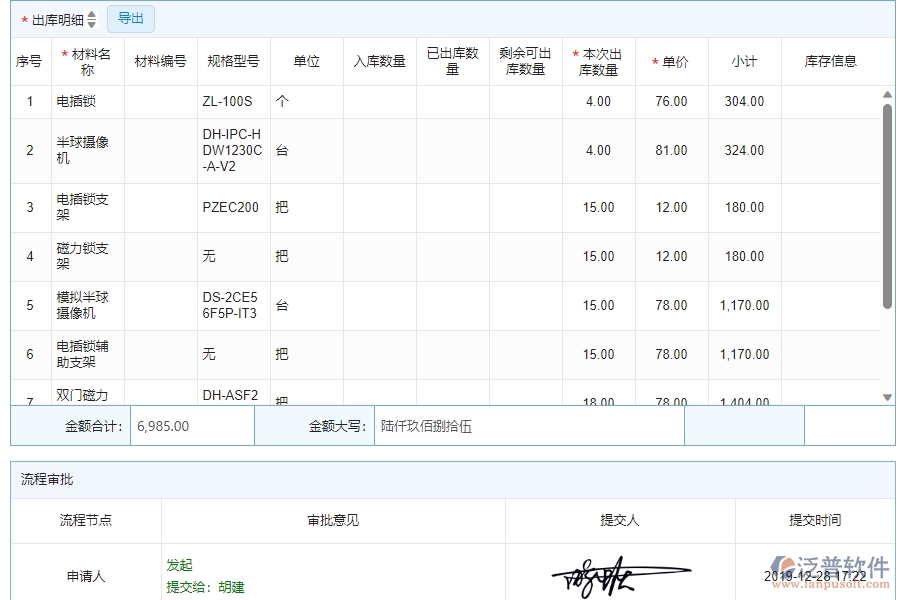 四、使用泛普軟件-安防工程系統(tǒng)材料出庫(kù)明細(xì)查詢管理的核心優(yōu)勢(shì)