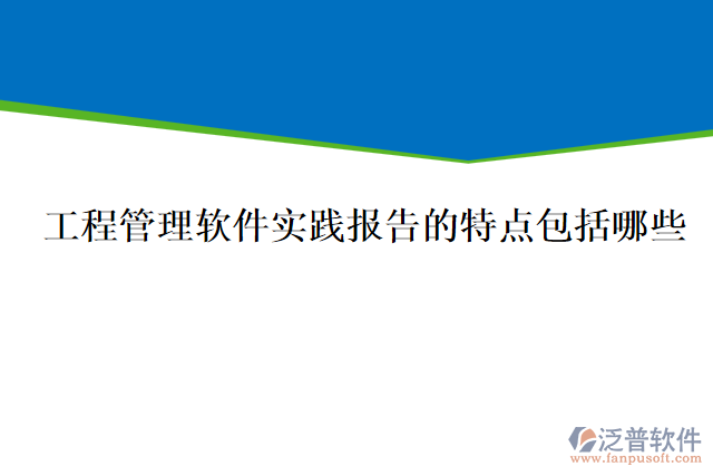 工程管理軟件實(shí)踐報(bào)告的特點(diǎn)包括哪些