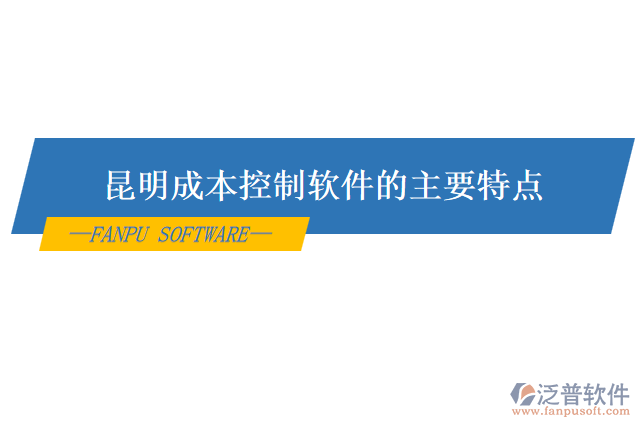 昆明成本控制軟件的主要特點