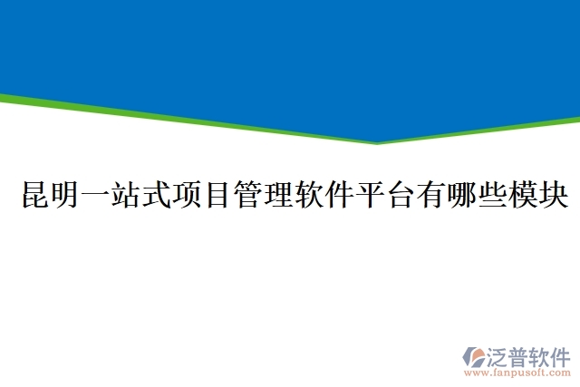 昆明一站式項(xiàng)目管理軟件平臺(tái)有哪些模塊