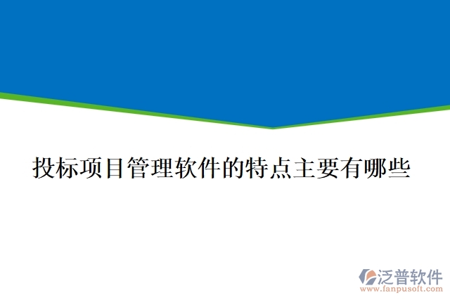 投標(biāo)項目管理軟件的特點主要有哪些