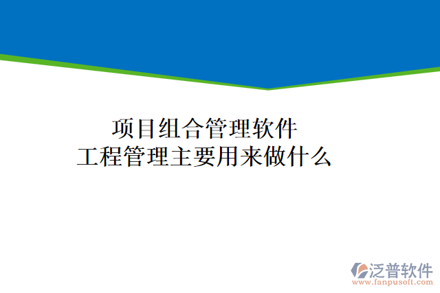 項目組合管理軟件工程管理主要用來做什么