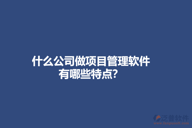 什么公司做項目管理軟件？有哪些特點？