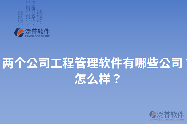 兩個公司工程管理軟件有哪些公司？怎么樣？