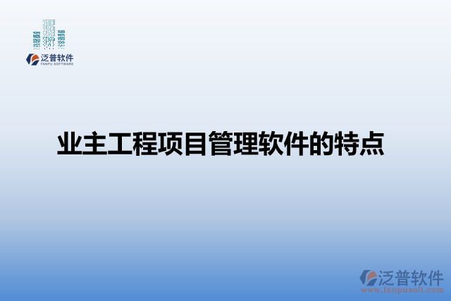 業(yè)主工程項目管理軟件的特點