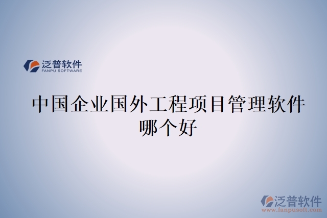 中國企業(yè)國外工程項(xiàng)目管理軟件哪個(gè)好