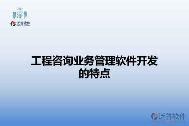 工程咨詢業(yè)務(wù)管理軟件開發(fā)的特點